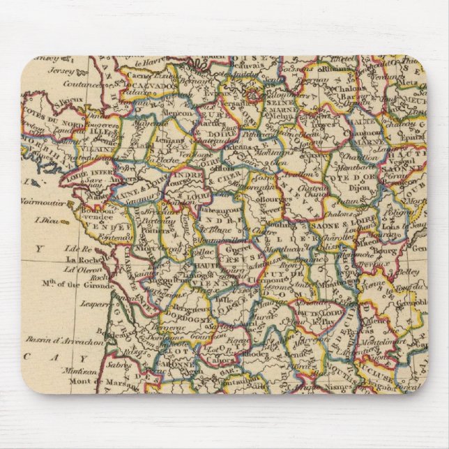 Frankreich, Departements Mousepad (Vorne)