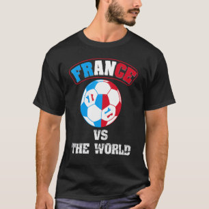 Frankreich - Die französische Fußballweltfahne T-Shirt