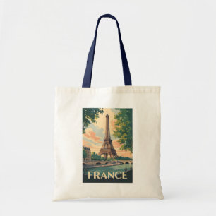 Frankreich Eiffelturm Reise Kunst Vintage Tragetasche