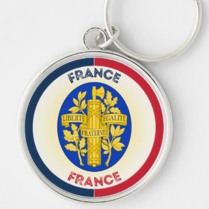 Frankreich-Erbe-Emblem Schlüsselanhänger