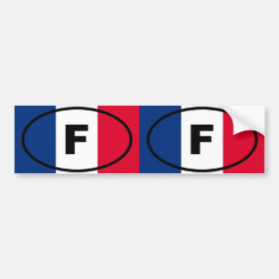 Frankreich - F - Europäisches Oval Autoaufkleber