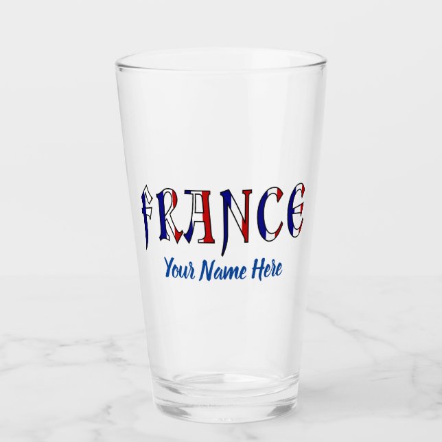 Frankreich - Farben für französische Flaggen Perso Glas (Vorderseite)