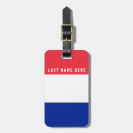 Frankreich Flag Gepäckmarke (Adresse auf der Rücks Gepäckanhänger