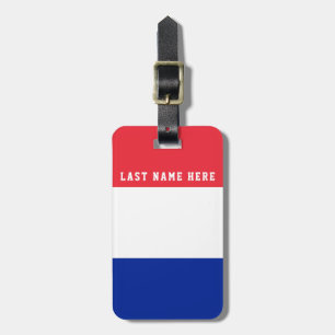 Frankreich Flag Gepäckmarke (Adresse auf der Rücks Gepäckanhänger