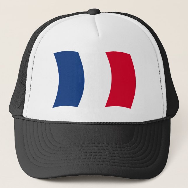 Frankreich Flag Hat Truckerkappe (Vorderseite)