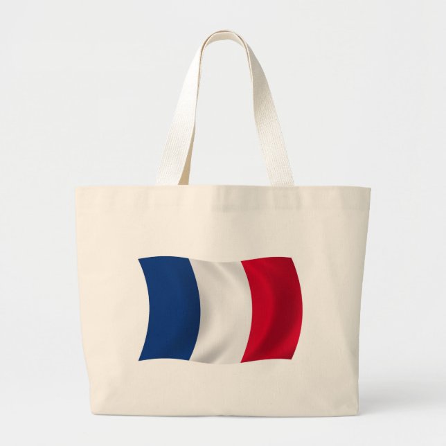 Frankreich Flag Tote Bag Jumbo Stoffbeutel (Vorne)