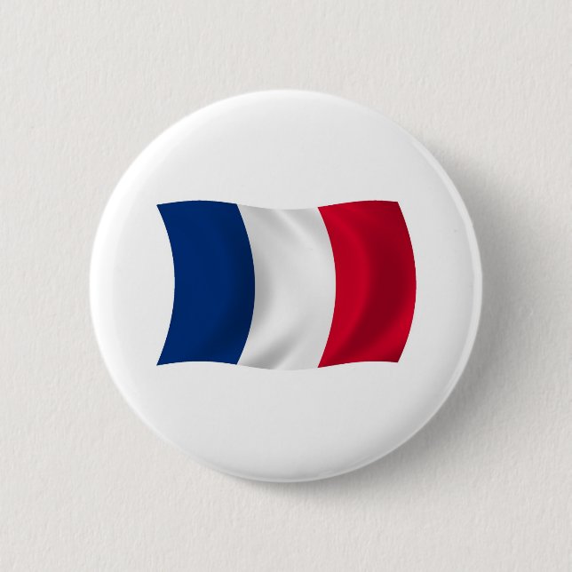 Frankreich-Flagge-Button Button (Vorderseite)
