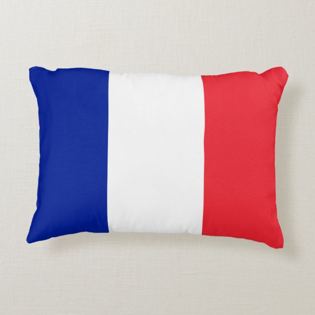 Frankreich-Flagge Dekokissen (Rückseite)