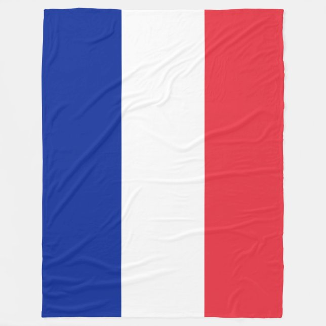 Frankreich-Flagge Fleecedecke (Vorderseite)