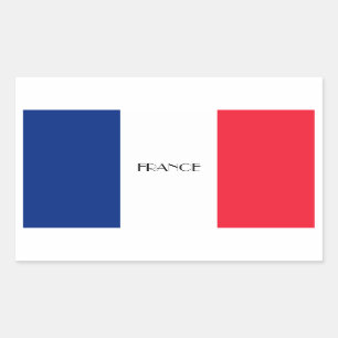 FRANKREICH: Flagge Frankreichs Rechteckiger Aufkleber