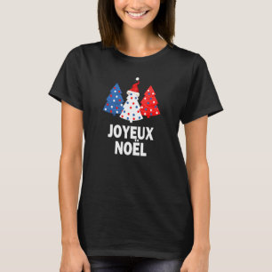 Frankreich Flagge Frohe Weihnachten T-Shirt