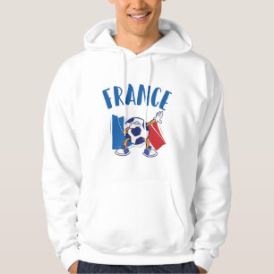 Frankreich - Flagge für den Fußball Hoodie