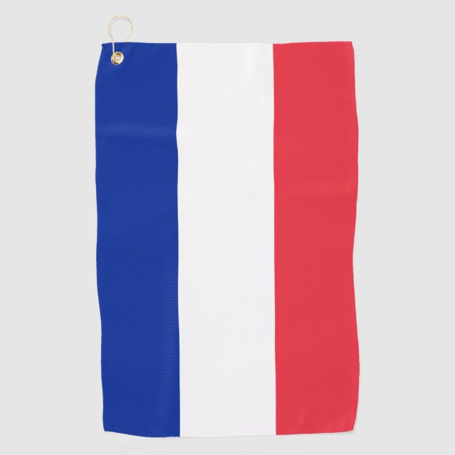 Frankreich-Flagge Golfhandtuch (Vorderseite)