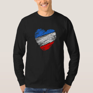 Frankreich-Flagge in Herzform eine französische Id T-Shirt