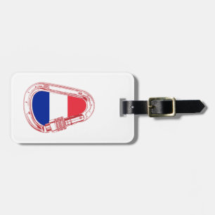 Frankreich Flagge Klettersteiger Carabiner Gepäckanhänger
