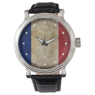 Frankreich-Flagge (mehrfache Modelle) Armbanduhr