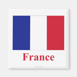 Frankreich-Flagge mit Namen Magnet