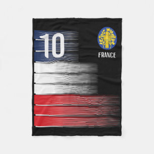 Frankreich-Flagge Nummer 10 Französische Fußball-M Fleecedecke