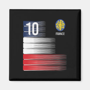 Frankreich-Flagge Nummer 10 Französische Fußball M Magnet