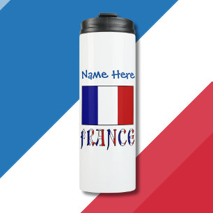 Frankreich-Flagge Personalisiert Thermosbecher