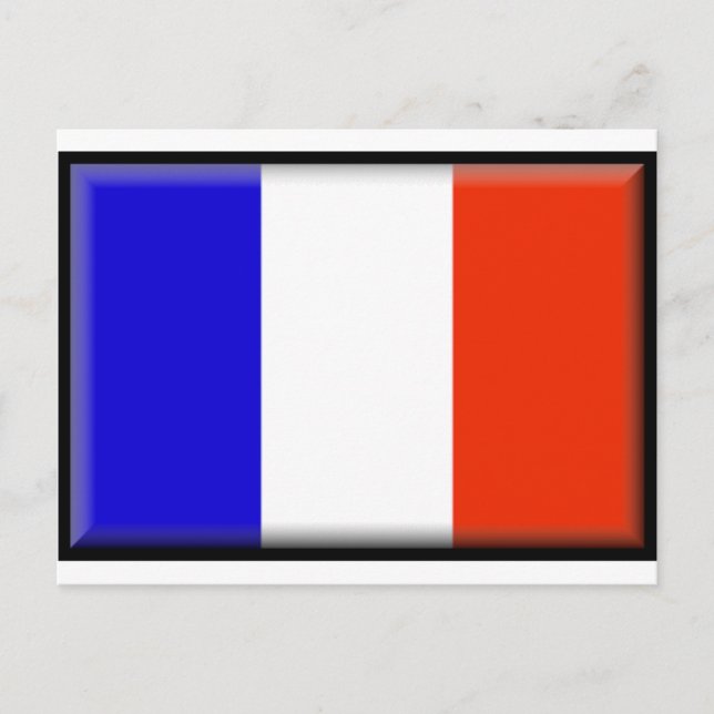 Frankreich-Flagge Postkarte (Vorderseite)