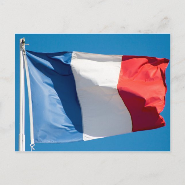 Frankreich-Flagge Postkarte (Vorderseite)