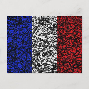 Frankreich - Flagge Postkarte