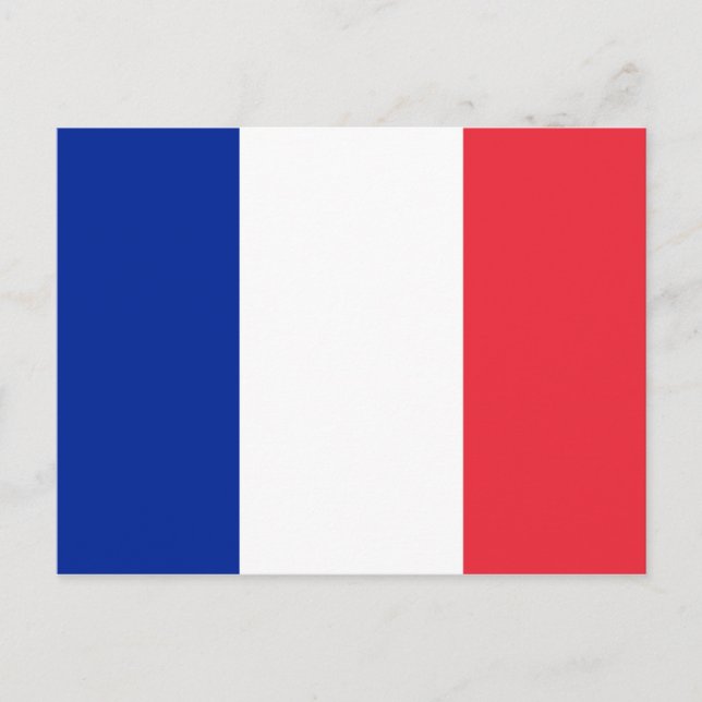 Frankreich-Flagge Postkarte (Vorderseite)