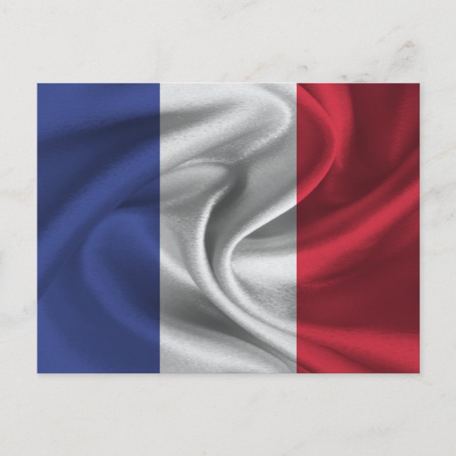 Frankreich-Flagge Postkarte (Vorderseite)