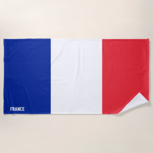 Frankreich-Flagge Prächtig Patriotisch Strandtuch