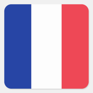 Frankreich-Flagge Quadratischer Aufkleber