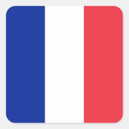 Frankreich-Flagge Quadratischer Aufkleber