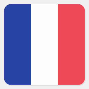 Frankreich-Flagge Quadratischer Aufkleber