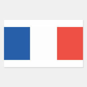 Frankreich-Flagge Rechteckiger Aufkleber