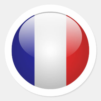 Frankreich-Flagge Runder Aufkleber