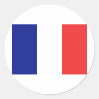 Frankreich-Flagge Runder Aufkleber