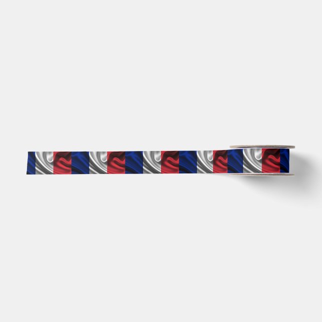 Frankreich-Flagge Satinband (Vorderseite)