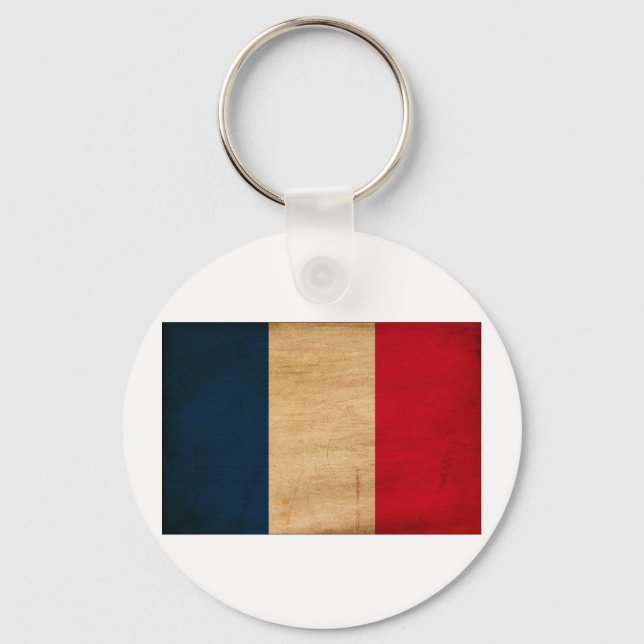 Frankreich-Flagge Schlüsselanhänger (Vorderseite)