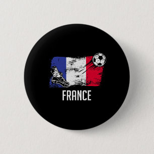 Frankreich Flagge Trikot Französische Fußballmanns Button