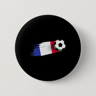 Frankreich-Flagge Trikot Französisches Fußballteam Button