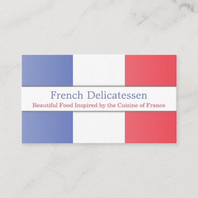 Frankreich-Flagge, vollständig benutzerdefinierbar Visitenkarte (Vorderseite)
