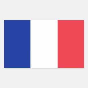 Frankreich-Flaggen-Aufkleber Rechteckiger Aufkleber