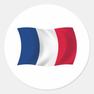 Frankreich-Flaggen-Aufkleber Runder Aufkleber