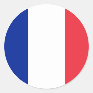 Frankreich-Flaggen-Aufkleber Runder Aufkleber