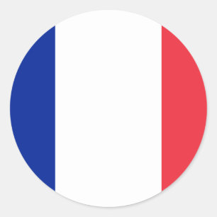 Frankreich-Flaggen-Aufkleber Runder Aufkleber