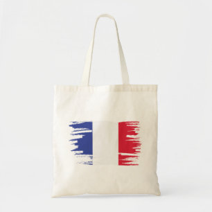 Frankreich Flaggen Brush Art Tragetasche