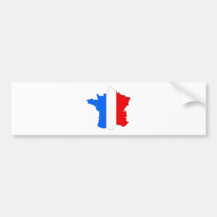 Frankreich-Flaggen-Karte Größengleich Autoaufkleber