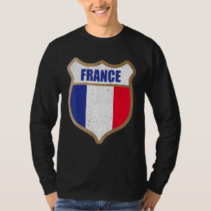 Frankreich-Flaggen-Patch-Schild Für Franzosen Und T-Shirt