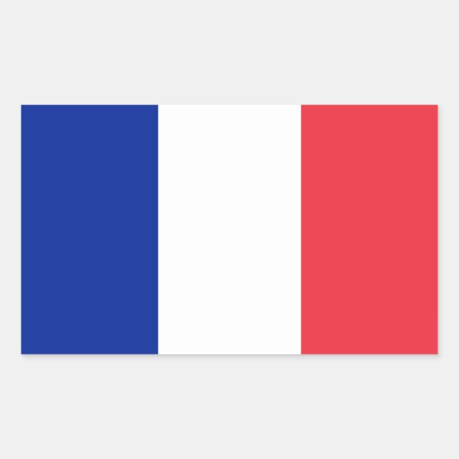 Frankreich Flaggenaufkleber Rechteckiger Aufkleber (Vorderseite)