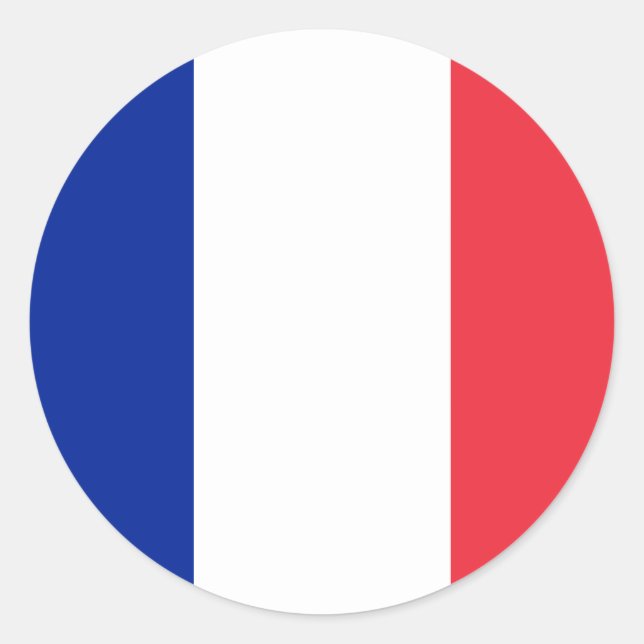 Frankreich Flaggenaufkleber Runder Aufkleber (Vorderseite)